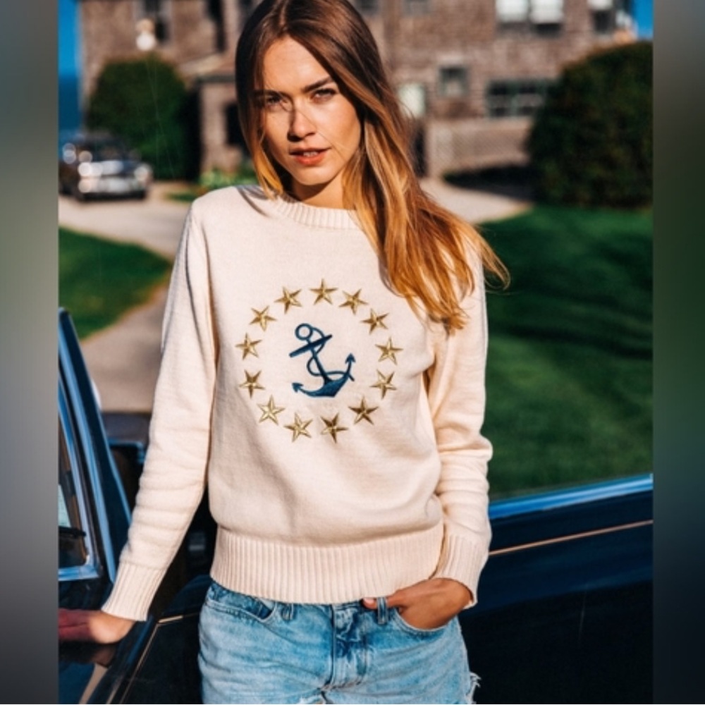 Kiel James Patrick Anchor Starboard Cotton Sweater SZ SM - Picture 3 of 3